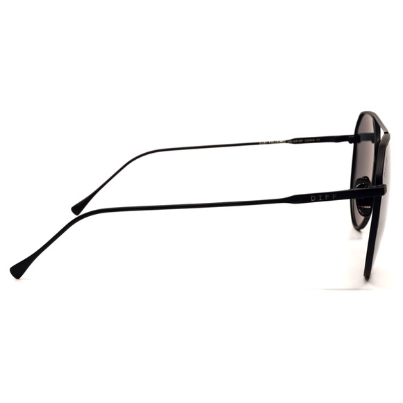 DIFF Dash Sunglasses Aviators Black Frame Grey Lenses Unisex - Picture 6 of 15